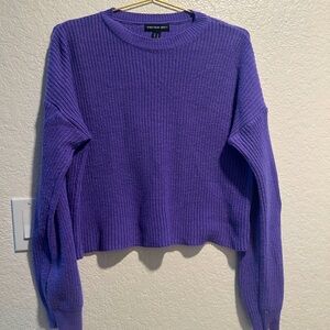 Women’s Short Sweater, Streetwear Society, Purple, Round Neck, Size XL